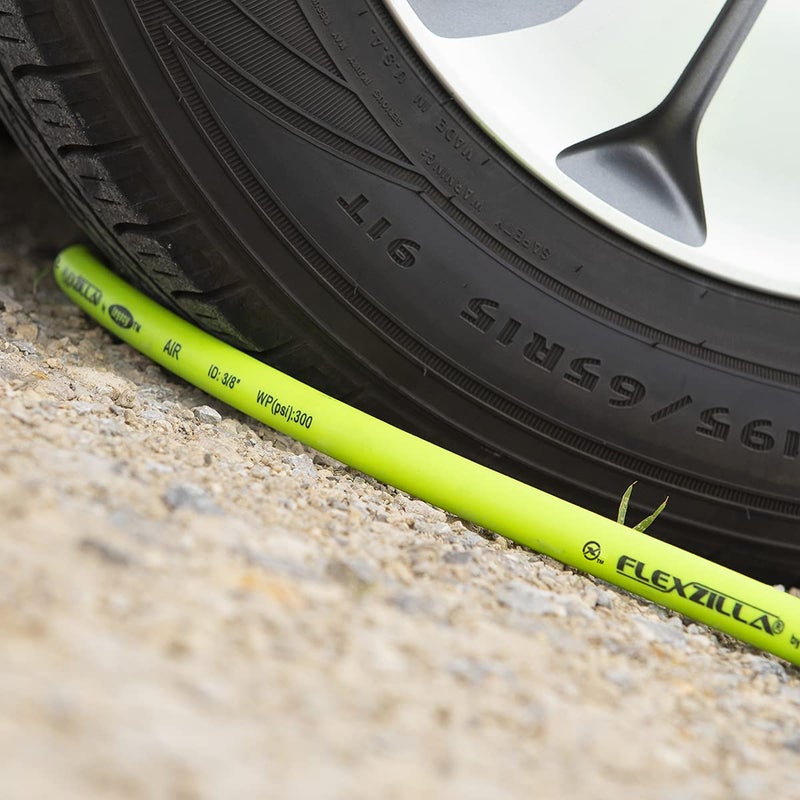Flexzilla Air Hose, 1/2 in. x 50 ft., 1/2 in. MNPT Fittings, Heavy Duty, Lightweight, Hybrid, ZillaGreen - HFZ1250YW4 - Image 5